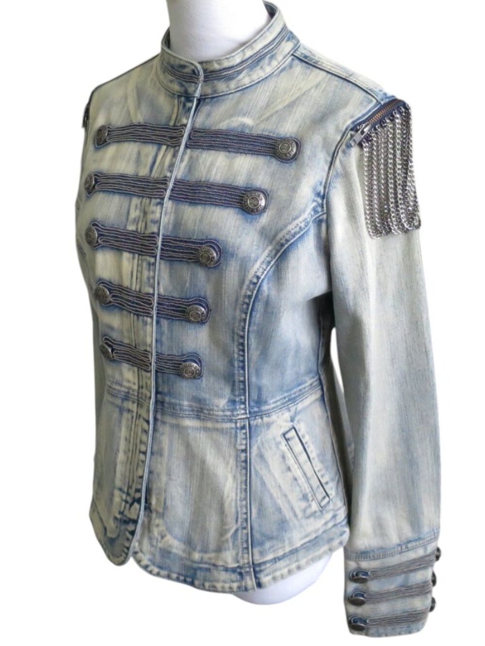 Guess Premium Limited Edition Chain Denim Jacket Size L